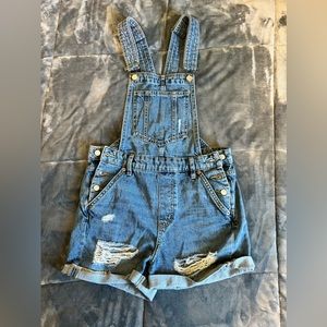 H&M denim short overalls